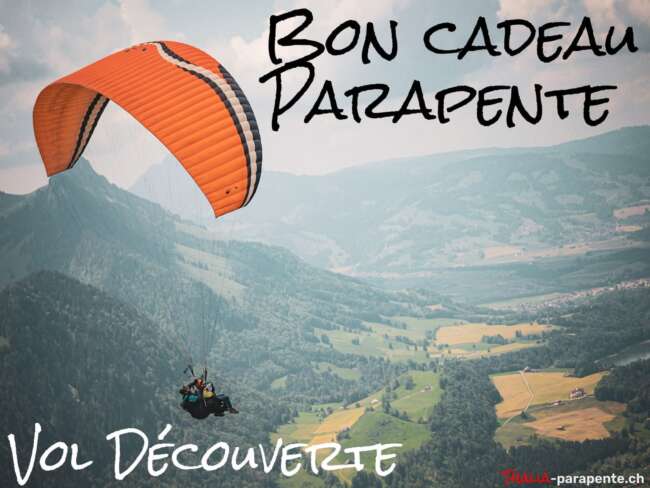 Bon cadeau parapente – Vol Découverte à Charmey