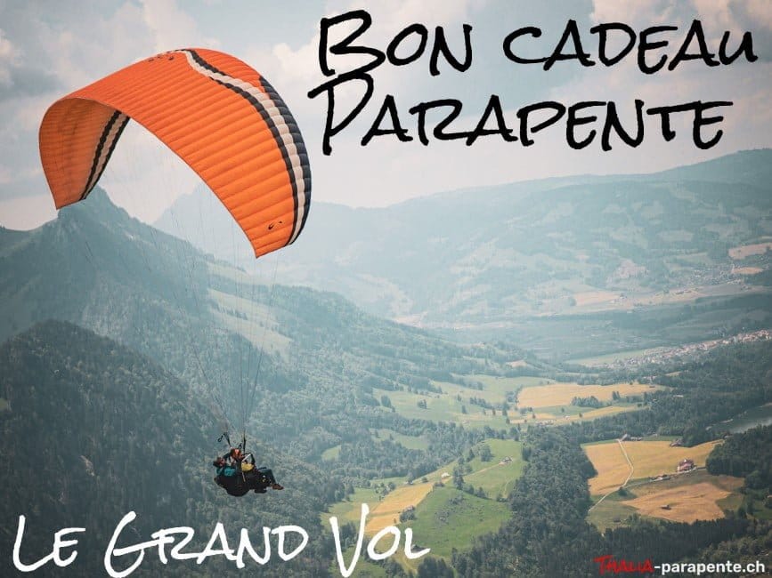 Bon cadeau baptême parapente Charmey