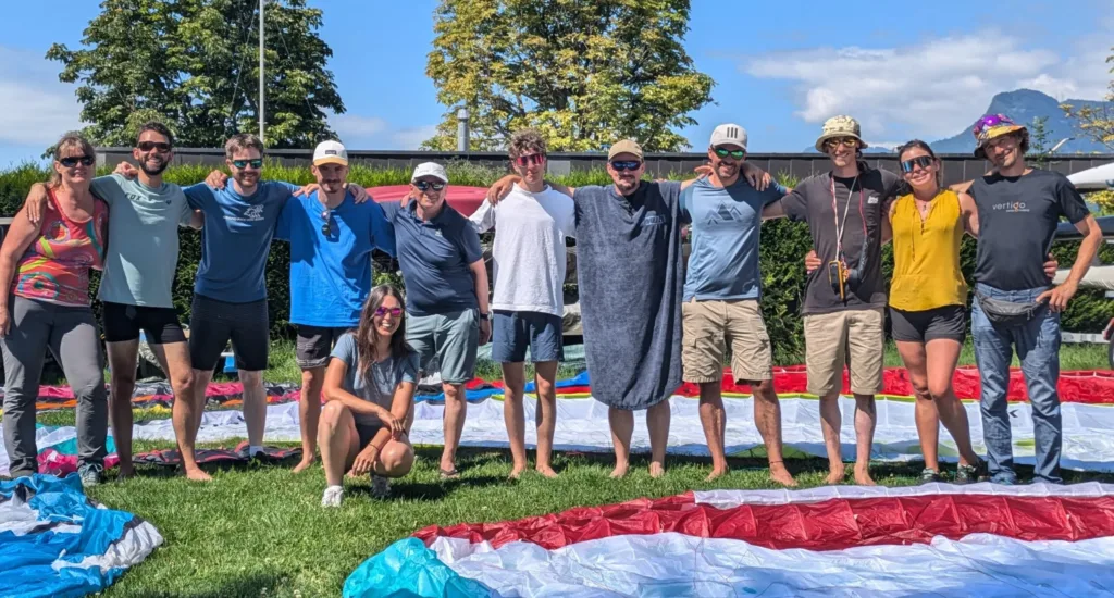 Team et élèves à la fin d'un stage SIV